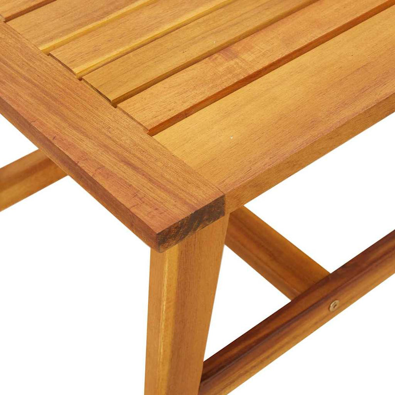 vidaXL Side Table Oil Natural Solid Acacia Wood