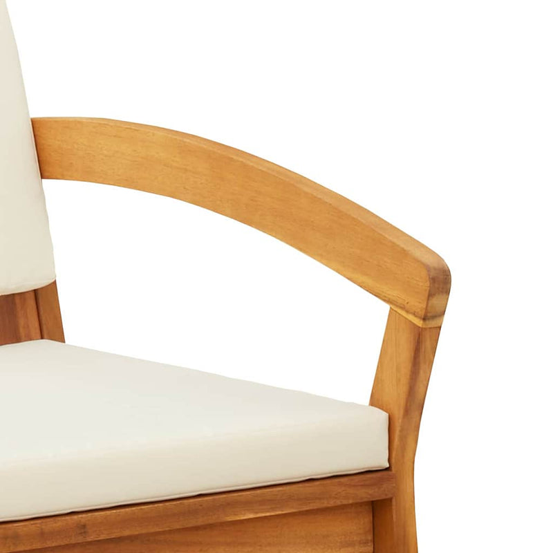 vidaXL Garden Bench with Cushion Brown Solid Acacia wood