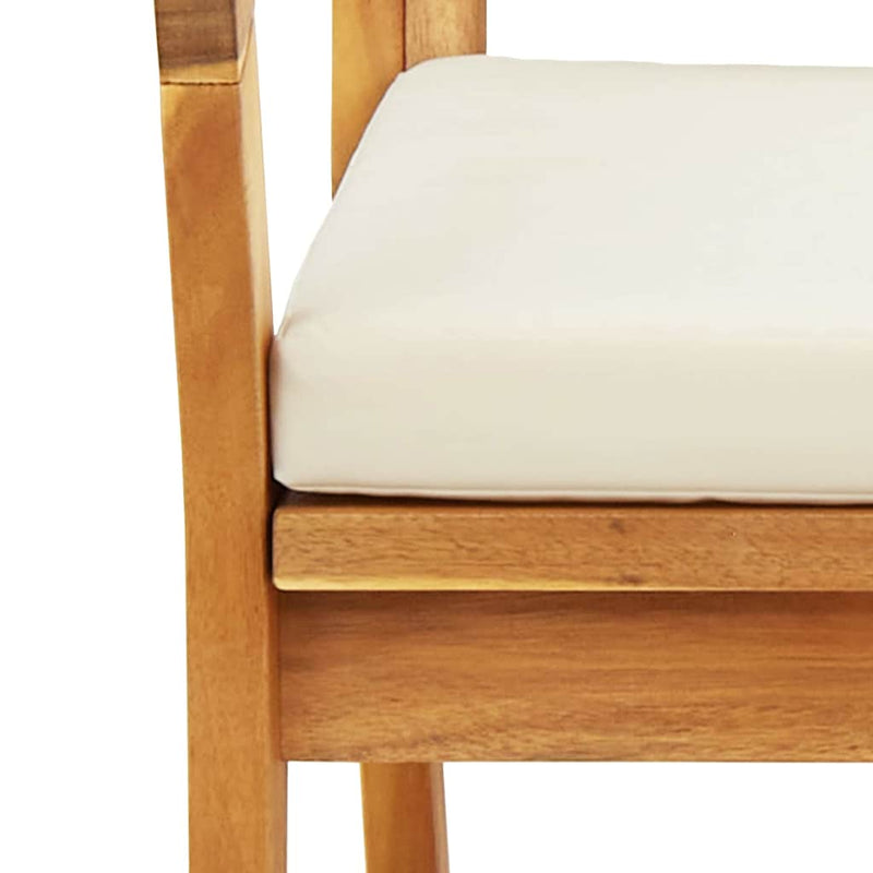 vidaXL Garden Bench with Cushion Oil Natural Solid Acacia Wood