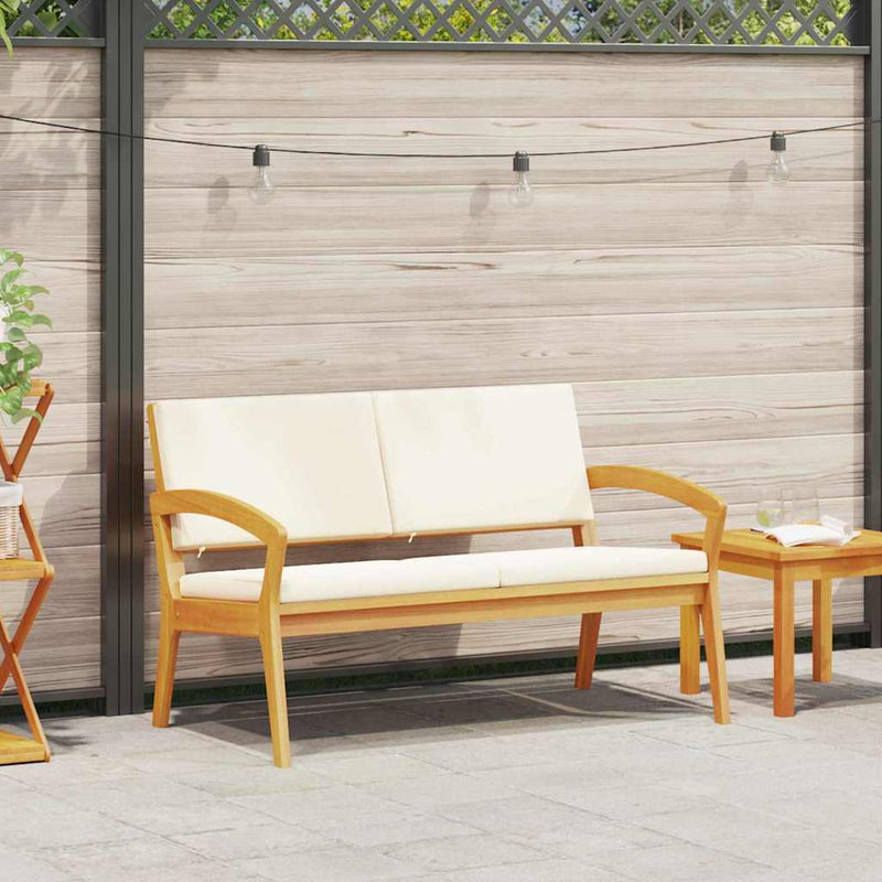 vidaXL Garden Bench with Cushion Oil Natural Solid Acacia Wood