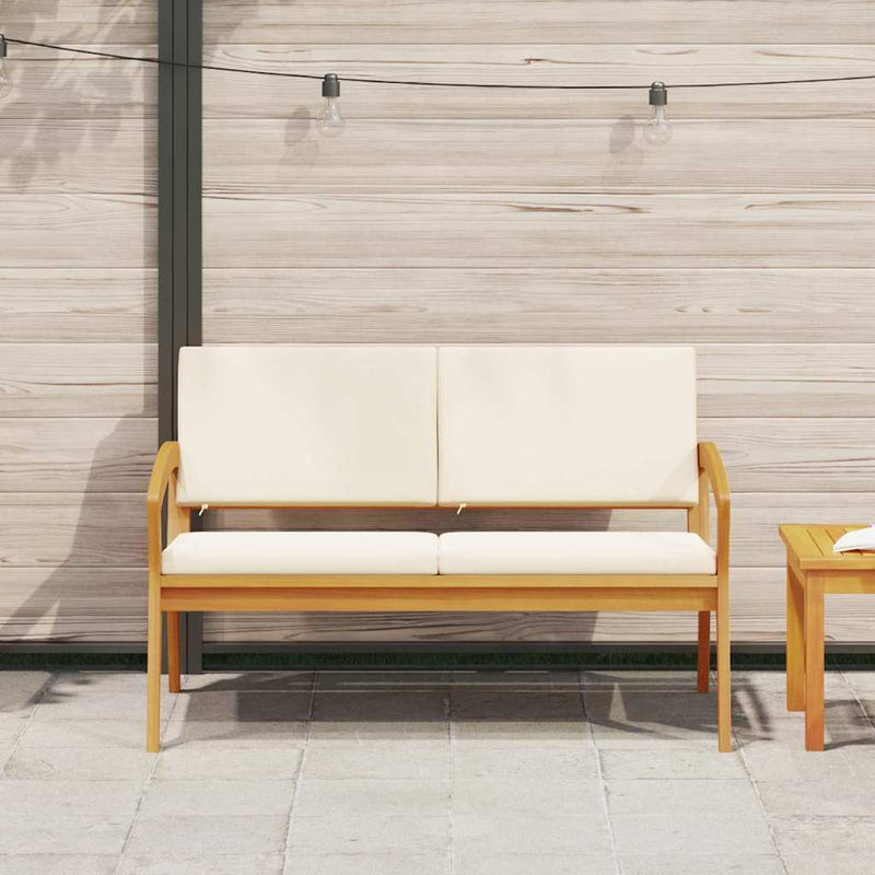 vidaXL Garden Bench with Cushion Oil Natural Solid Acacia Wood