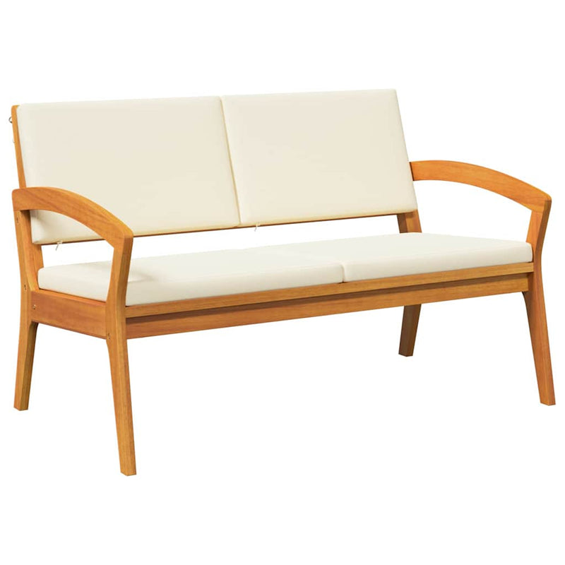 vidaXL Garden Bench with Cushion Oil Natural Solid Acacia Wood