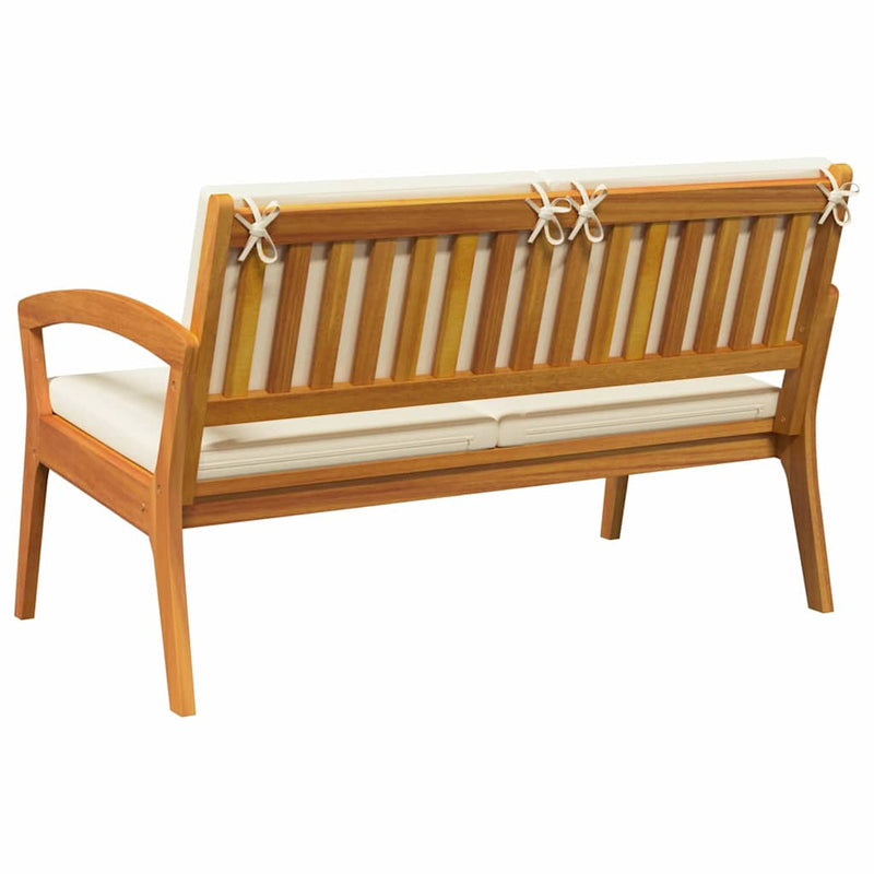 vidaXL Garden Bench with Cushion Oil Natural Solid Acacia Wood
