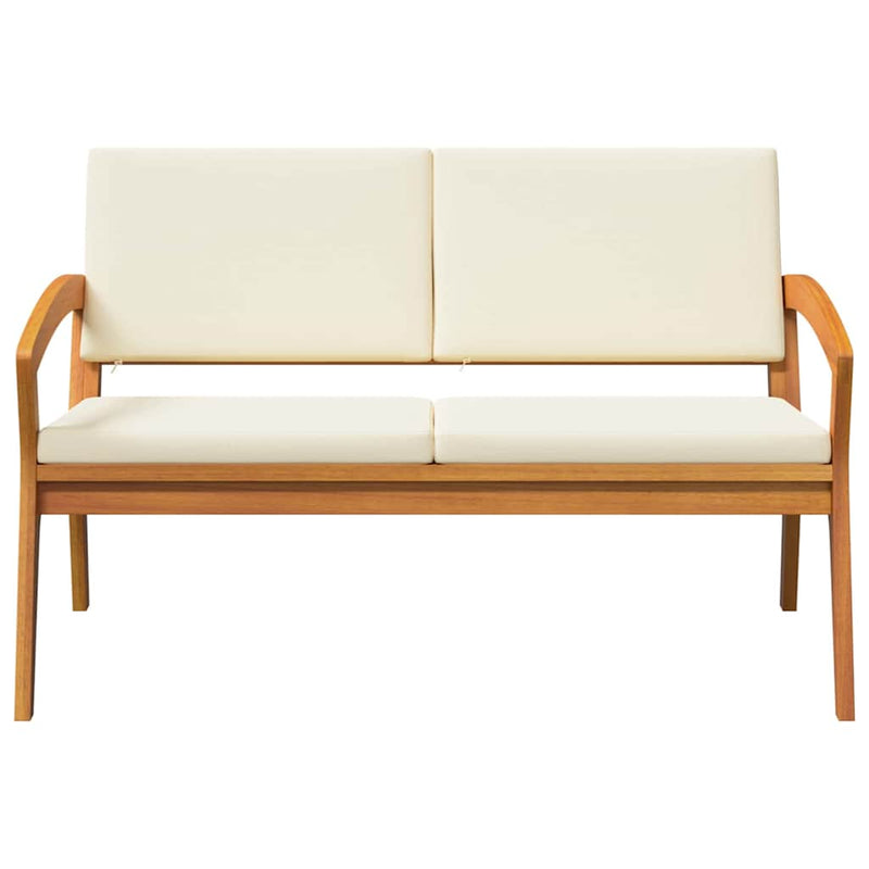 vidaXL Garden Bench with Cushion Oil Natural Solid Acacia Wood