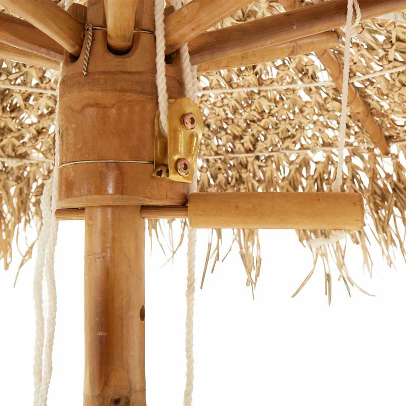 vidaXL Tiki Umbrella with Banana Leaf Canopy 180 cm Bamboo