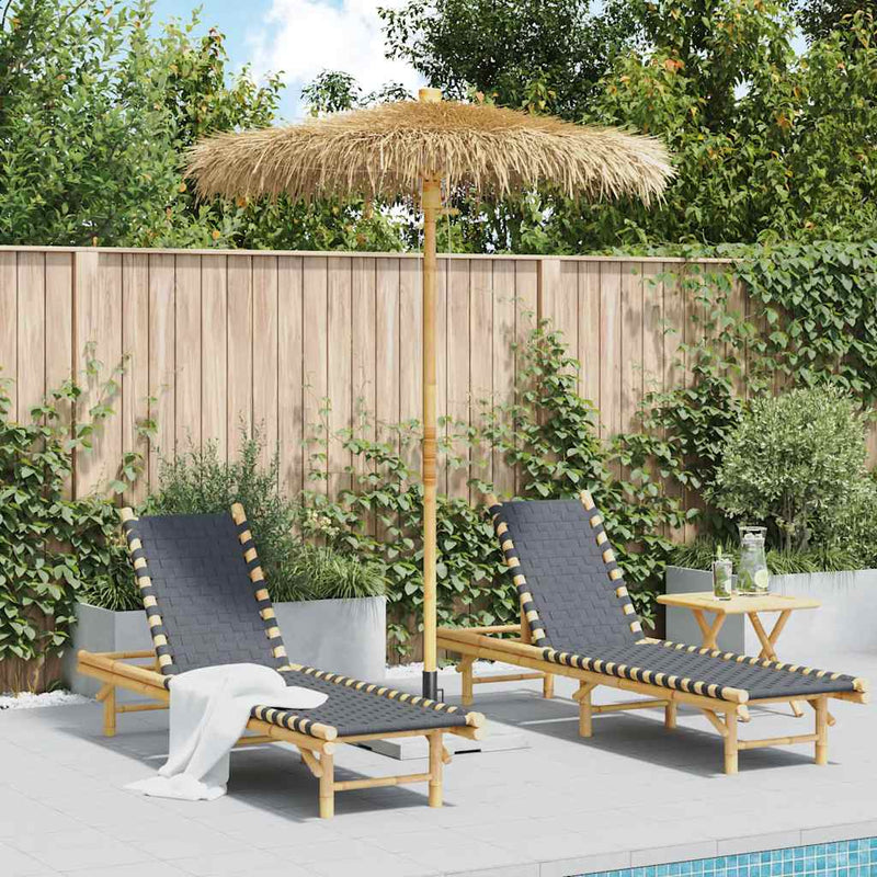 vidaXL Tiki Umbrella with Banana Leaf Canopy 180 cm Bamboo