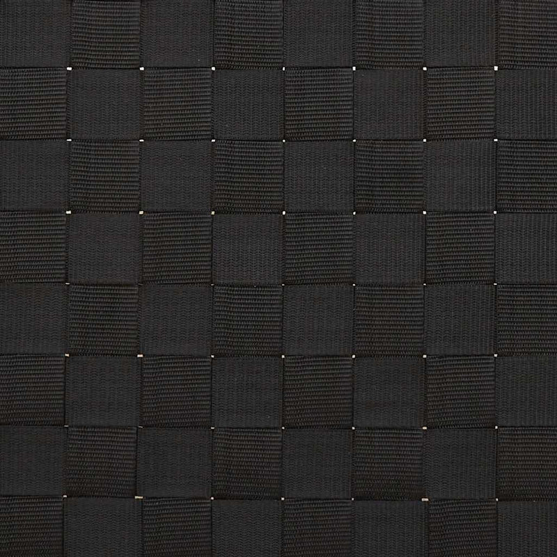 vidaXL Sun Lounger with Black Woven Webbing 55x200x30 cm Bamboo