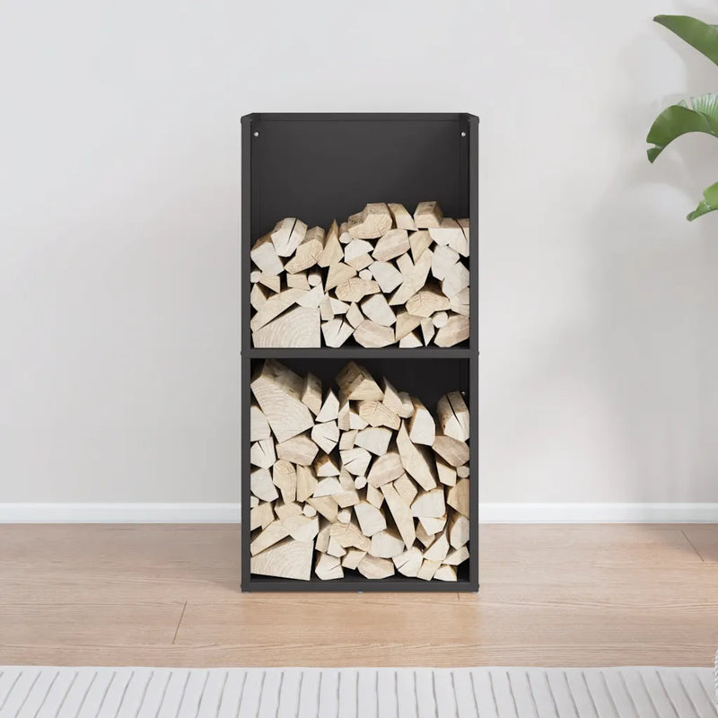 Firewood Rack Black 40x30x80 cm Cold-rolled steel