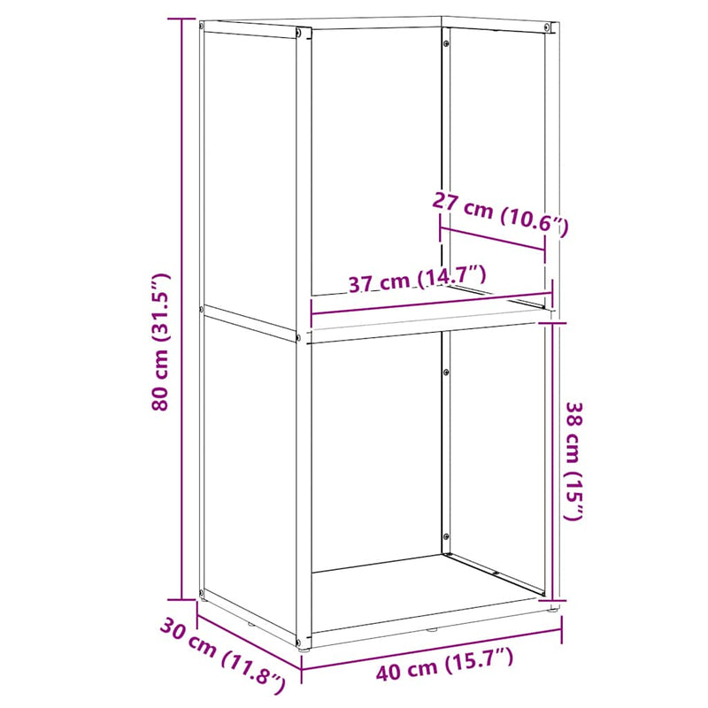 Firewood Rack Black 40x30x80 cm Cold-rolled steel