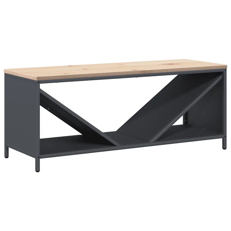 Firewood Rack with Wooden Top Anthracite 100.5x35.5x40 cm