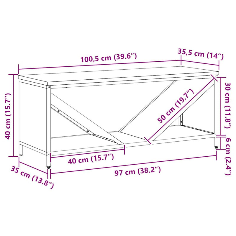 Firewood Rack with Wooden Top Anthracite 100.5x35.5x40 cm