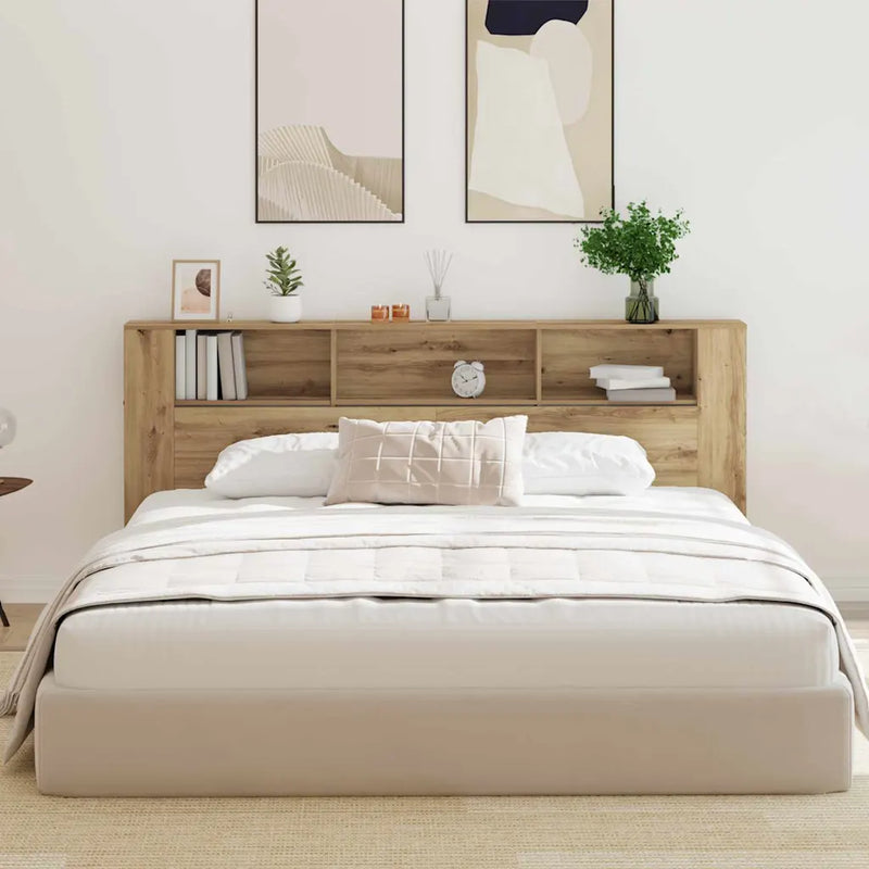 Headboard Cabinet with Shelf Artisan Oak 220 x 18.5 x 102.5 cm