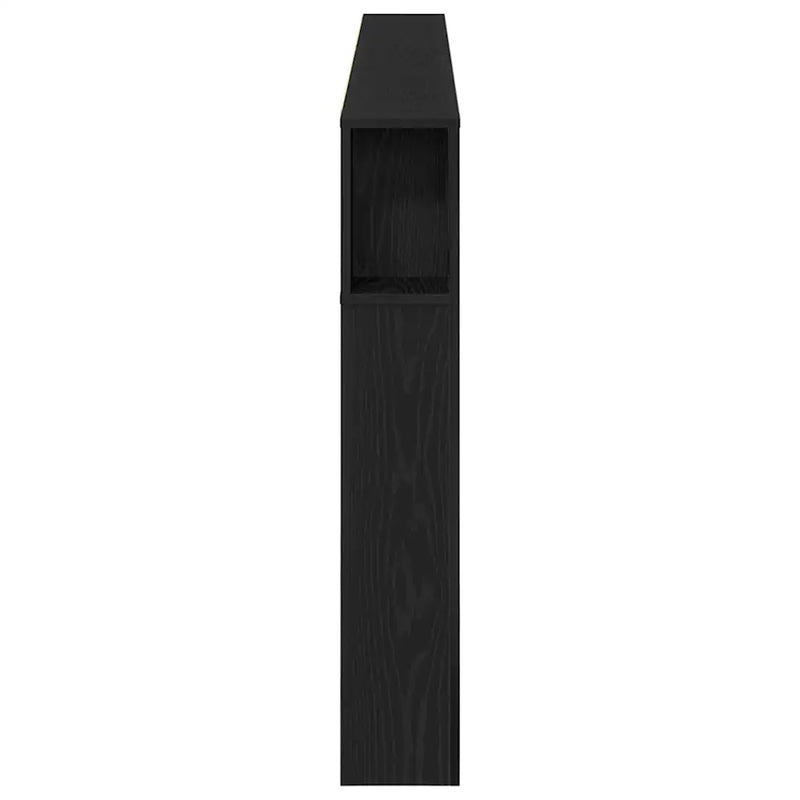 Headboard Cabinet with Shelf Black Oak 220 x 18.5 x 102.5 cm