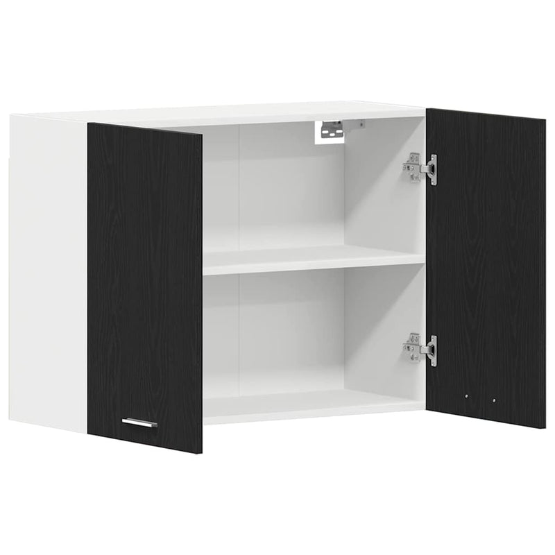 vidaXL Hanging Cabinet Lyon Black Oak 80 x 31 x 60 cm Engineered Wood