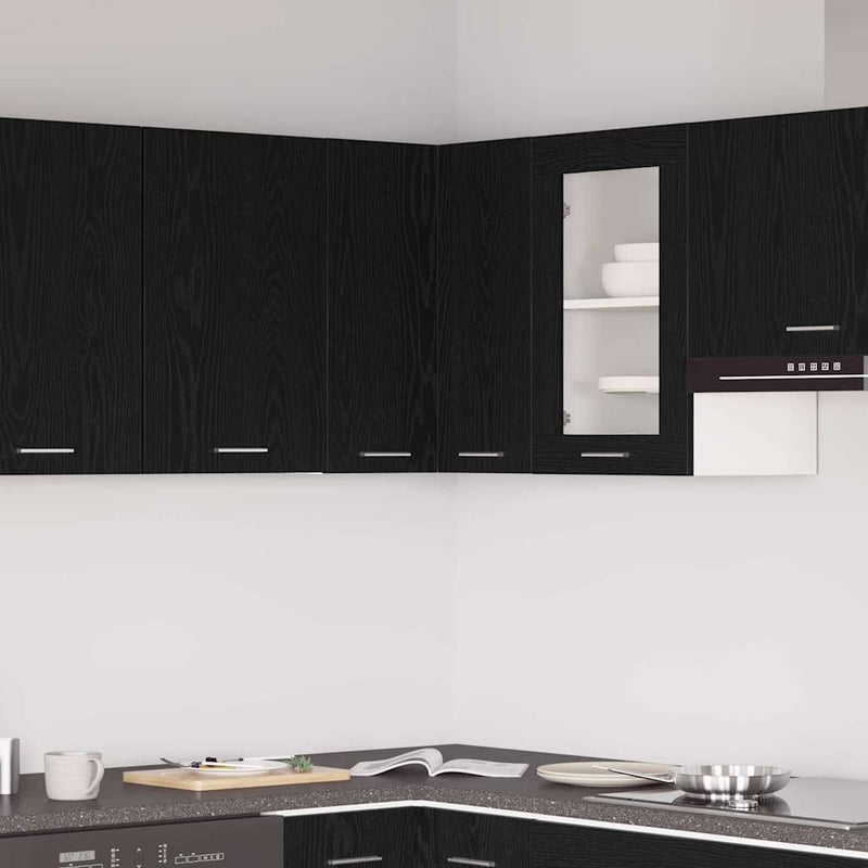 vidaXL Hanging Cabinet Lyon Black Oak 57 x 57 x 60 cm Engineered Wood