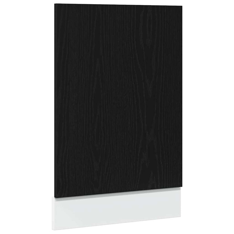 vidaXL Dishwasher Panel "Lyon" Black Oak 45x1,5x67 cm Engineered Wood