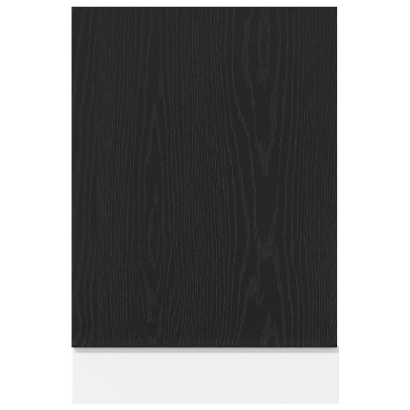 vidaXL Dishwasher Panel "Lyon" Black Oak 45x1,5x67 cm Engineered Wood