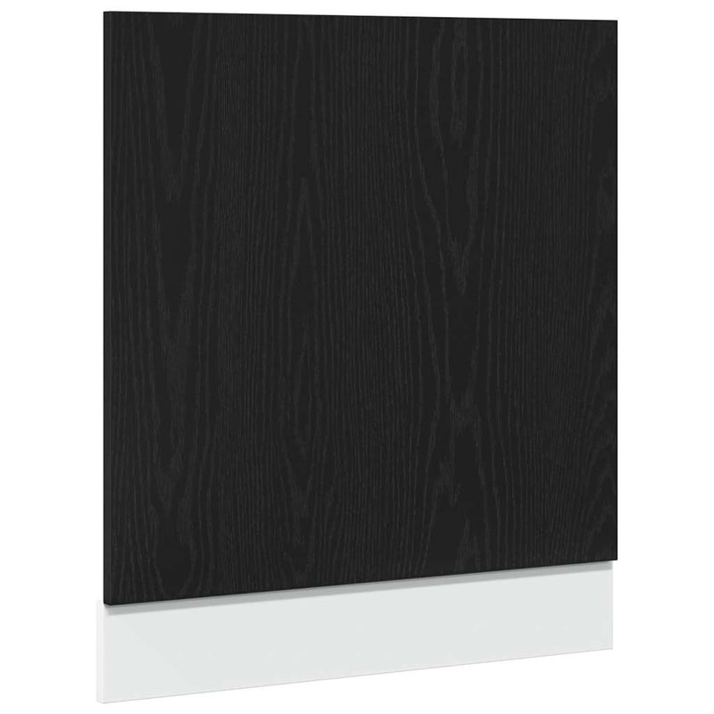 vidaXL Dishwasher Panel "Lyon" Black Oak 60x1,5x67 cm Engineered Wood