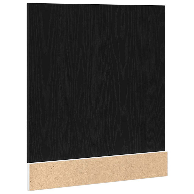 vidaXL Dishwasher Panel "Lyon" Black Oak 60x1,5x67 cm Engineered Wood