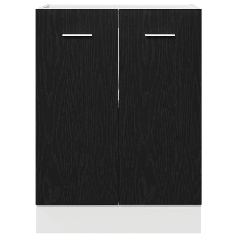 vidaXL Bottom Cabinet Black Oak 60x46x81,5 cm Engineered Wood