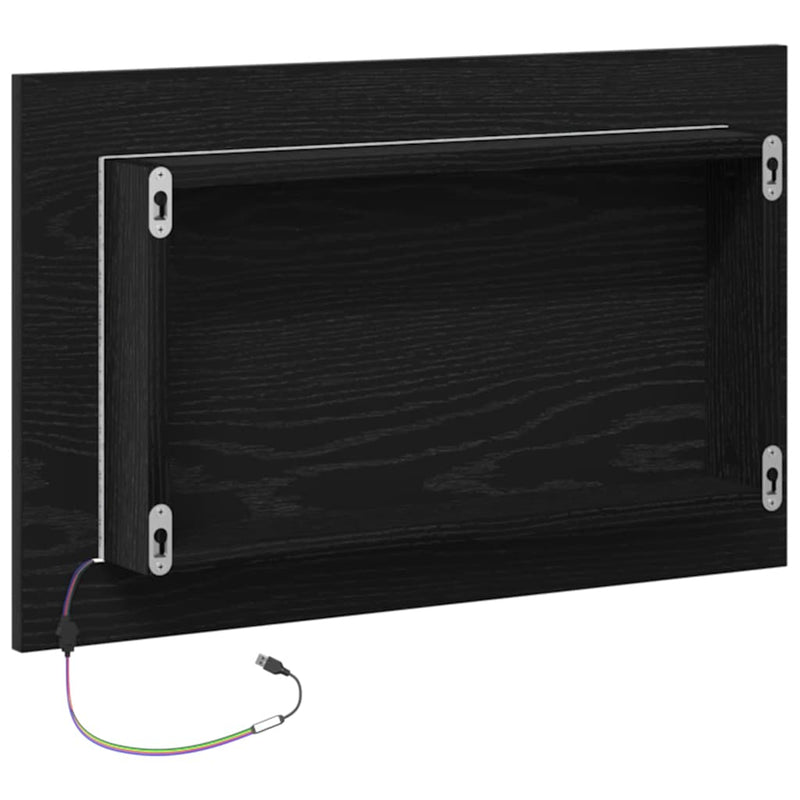 vidaXL Bottom Cabinet Black Oak 60x46x81,5 cm Engineered Wood