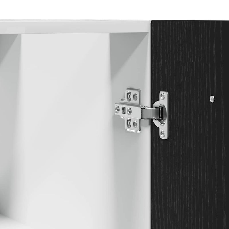 vidaXL Bottom Cabinet Black Oak 60x46x81,5 cm Engineered Wood