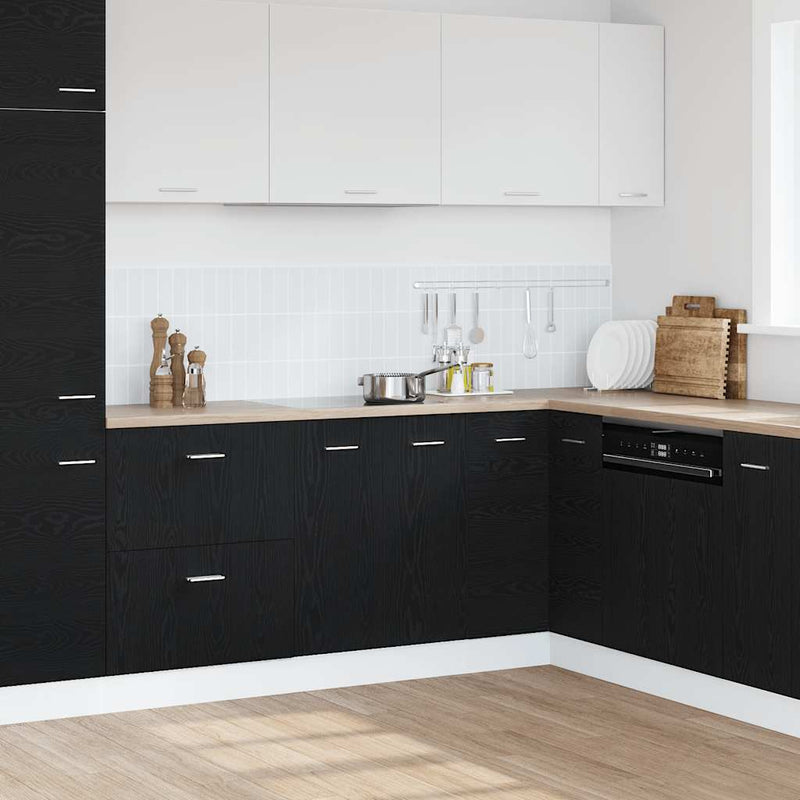 vidaXL Bottom Cabinet Black Oak 60x46x81,5 cm Engineered Wood