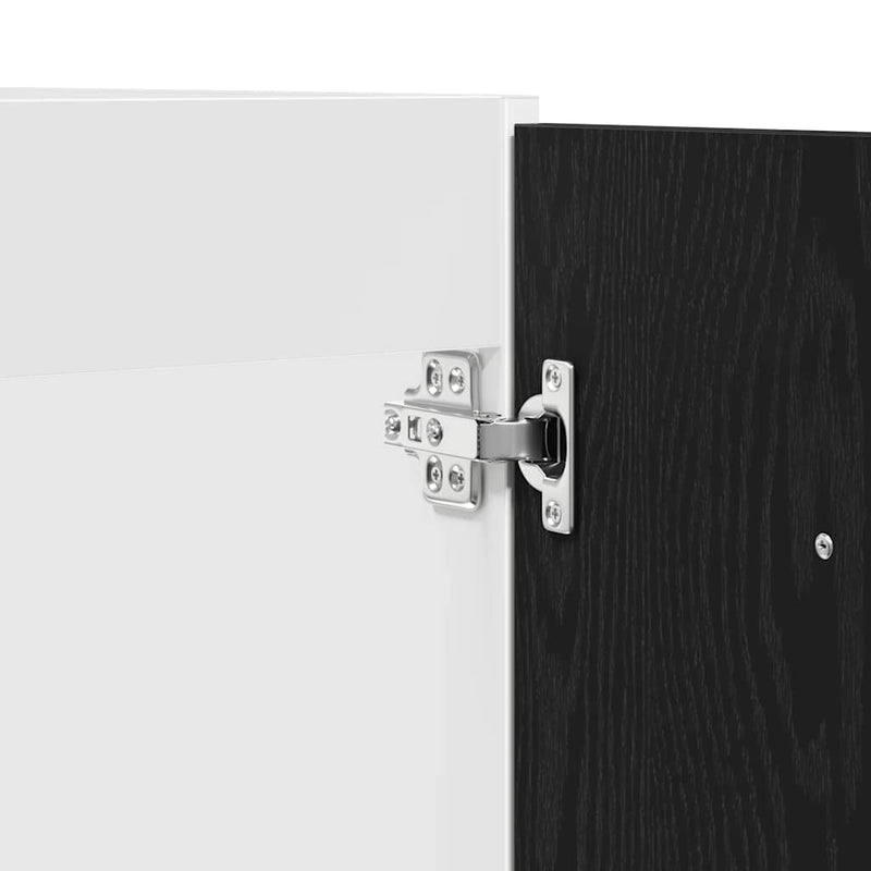 vidaXL Sink Bottom Cabinet Black Oak 80x46x81.5 cm Engineered Wood