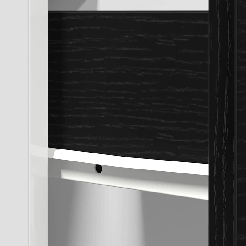 vidaXL Drawer Bottom Cabinet Riga Black oak 30 x 46 x 81,5 cm