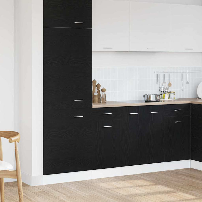 vidaXL Drawer Bottom Cabinet Riga Black oak 40 x 46 x 81,5 cm
