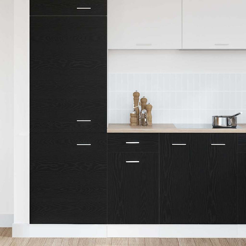 vidaXL Drawer Bottom Cabinet Riga Black oak 40 x 46 x 81,5 cm