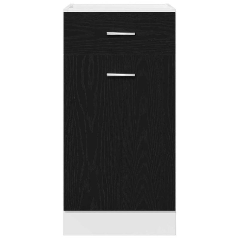 vidaXL Drawer Bottom Cabinet Riga Black oak 40 x 46 x 81,5 cm