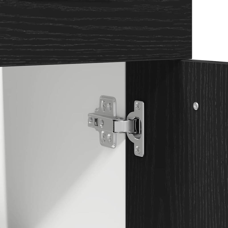 vidaXL Drawer Cabinet Riga Black oak 50 x 46 x 81,5 cm Engineered Wood
