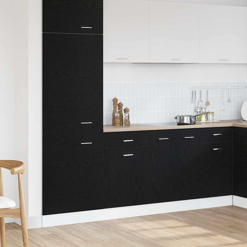 vidaXL Drawer Cabinet Riga Black oak 50 x 46 x 81,5 cm Engineered Wood