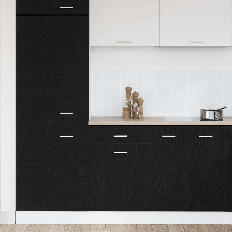 vidaXL Drawer Cabinet Riga Black oak 50 x 46 x 81,5 cm Engineered Wood