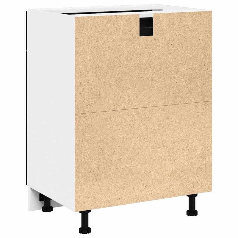 vidaXL Hanging Cabinet with Drawer Riga Black Oak 60 x 46 x 81,5 cm