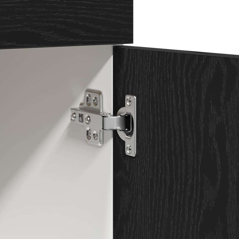 vidaXL Hanging Cabinet with Drawer Riga Black Oak 80 x 31 x 81.5 cm