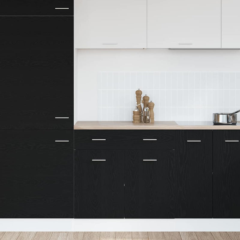 vidaXL Hanging Cabinet with Drawer Riga Black Oak 80 x 31 x 81.5 cm