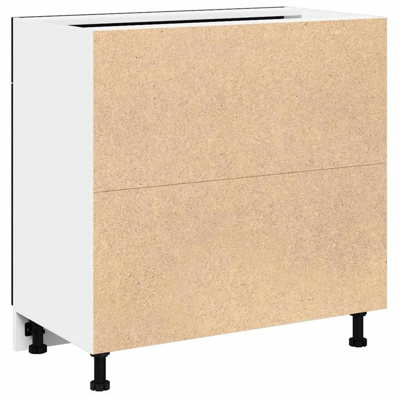 vidaXL Hanging Cabinet with Drawer Riga Black Oak 80 x 31 x 81.5 cm