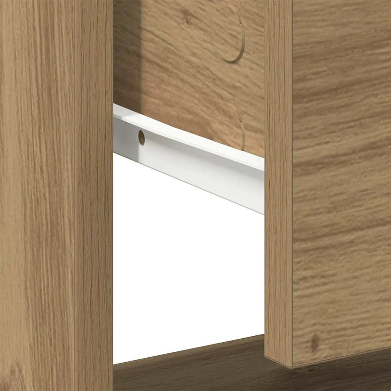 vidaXL Nightstand 2 pcs Artisan Oak 45 x 34 x 44 cm Engineered Wood