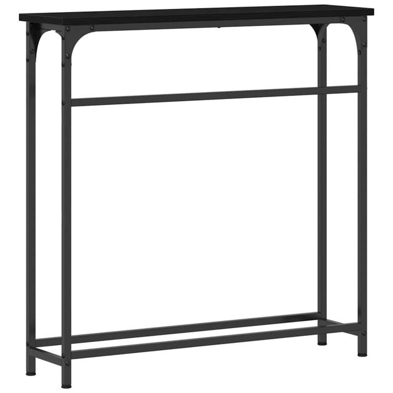 vidaXL Console Table Black Oak 75 x 19,5 x 75 cm Engineered Wood