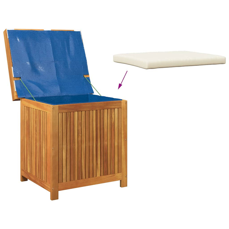 vidaXL Outdoor Cushion Box 60x50x61 cm Solid Wood Acacia