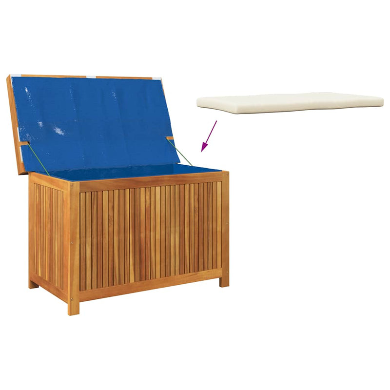 vidaXL Outdoor Cushion Box 90x50x60.5 cm Solid Wood Acacia