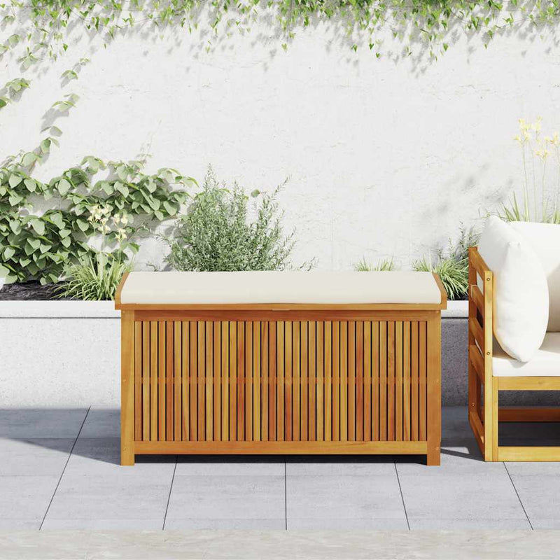 vidaXL Outdoor Cushion Box 113x50x60.5 cm Solid Wood Acacia
