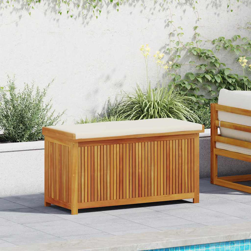 vidaXL Outdoor Cushion Box 113x50x60.5 cm Solid Wood Acacia