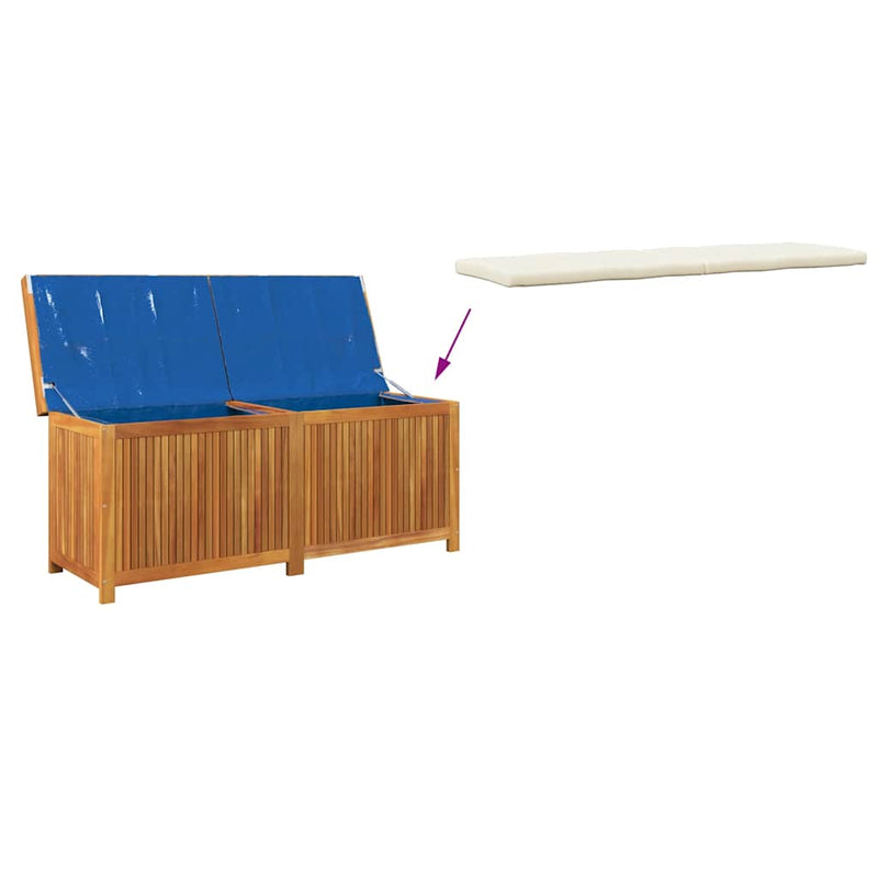 vidaXL Outdoor Cushion Box 150x50x60.5 cm Solid Wood Acacia