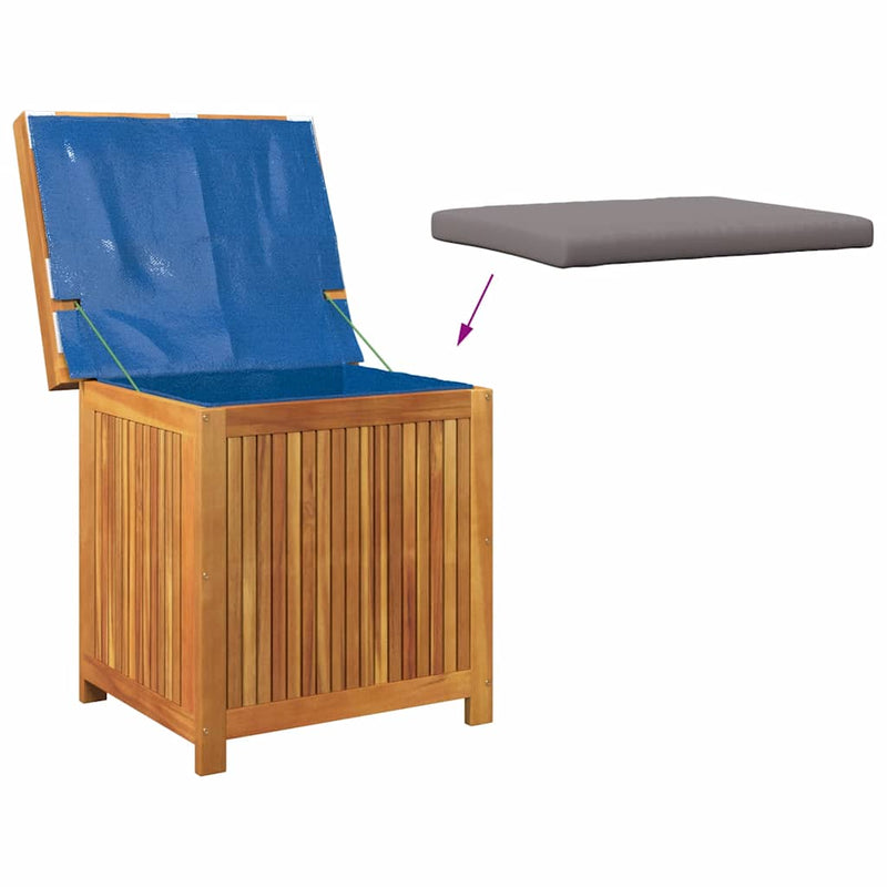 vidaXL Outdoor Cushion Box 60x50x61 cm Solid Wood Acacia