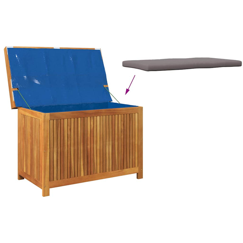 vidaXL Outdoor Cushion Box 90x50x60.5 cm Solid Wood Acacia
