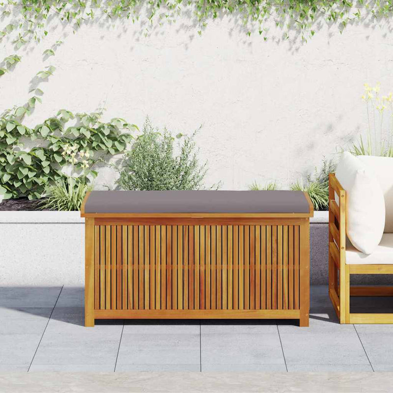 vidaXL Outdoor Cushion Box 113x50x60.5 cm Solid Wood Acacia