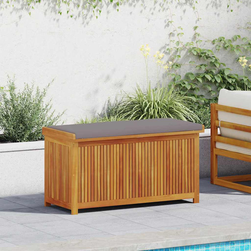 vidaXL Outdoor Cushion Box 113x50x60.5 cm Solid Wood Acacia